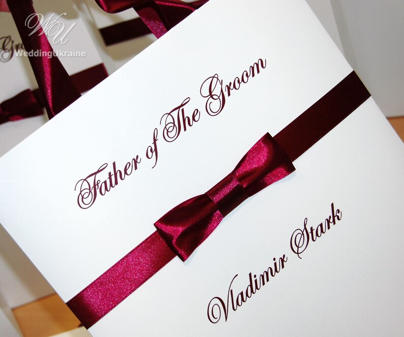 Groomsmen Gift bag with name Wedding Party Favor Bag with Etsy