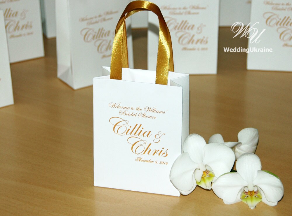 Elegant Gift Bags Bridal Party Gift Bag Personalized With Etsy