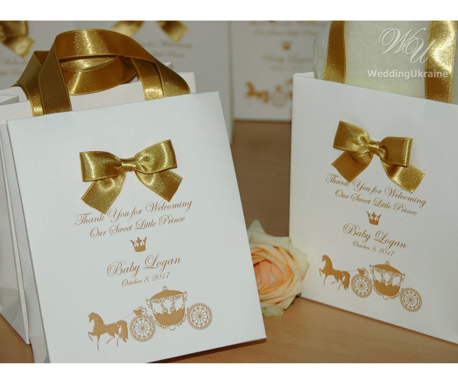 Chic Baby Boy Gift Bags for Guests Thank Your for Etsy