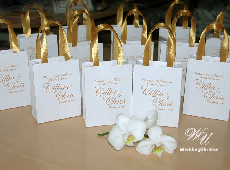 Elegant Gift Bags Bridal Party Gift Bag Personalized With Etsy
