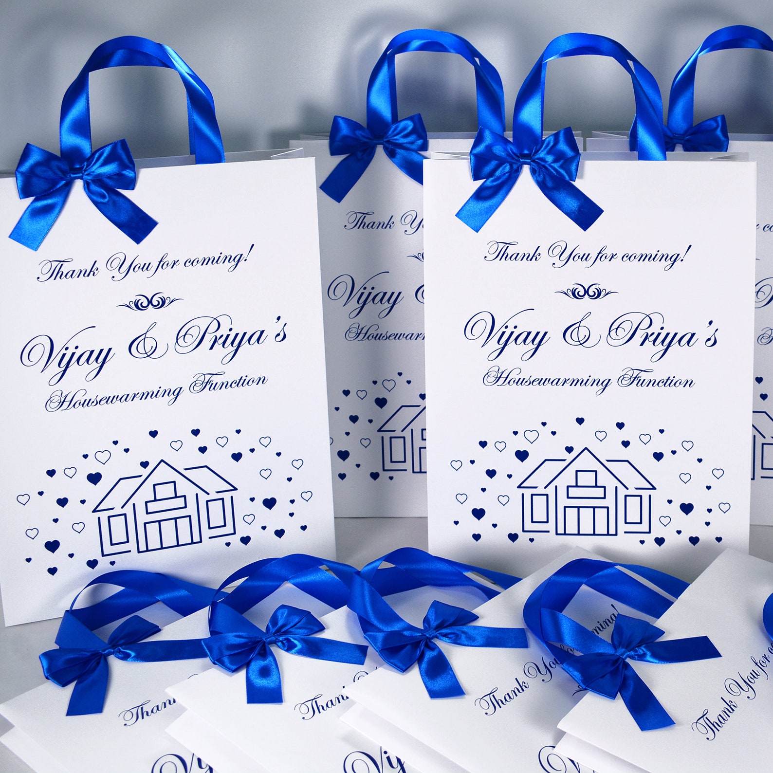 25 Housewarming Gift Bags With Satin Ribbon Handles Bow and Etsy