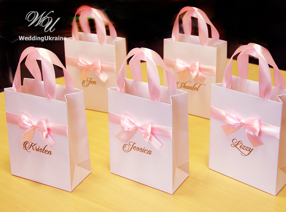 Bebé rosa novias bolsa regalo fiesta nupcial personalizada