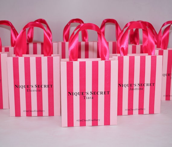 Personalized Bridesmaid s Gift Bags With Satin Ribbon Handles and