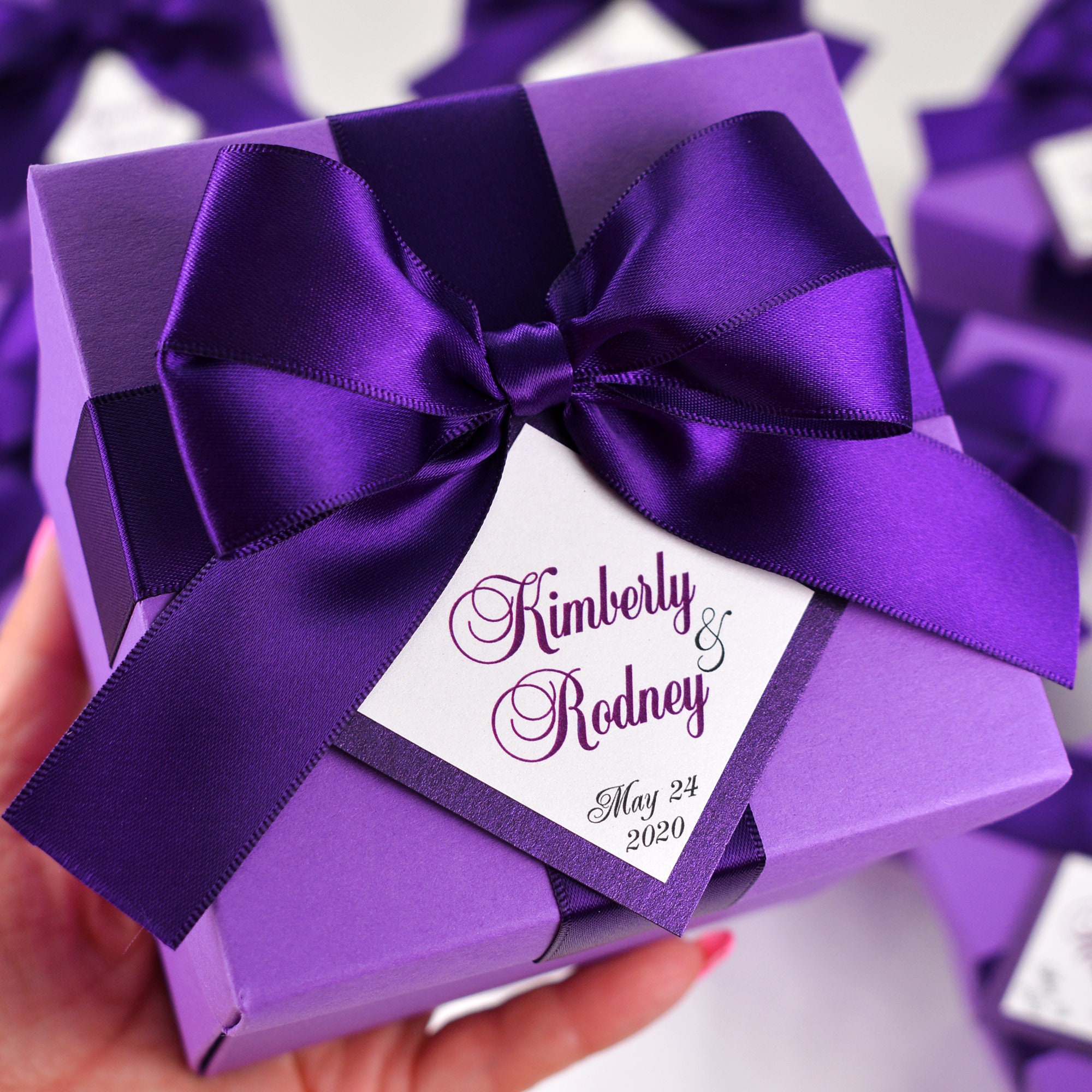 Purple Wedding Party Favor Paper Gift Box Small Candy Boxes Supply Favour  Kraft Paper Gift Packaging Supplies Wholesale For Jewelry From Melome,  $28.82
