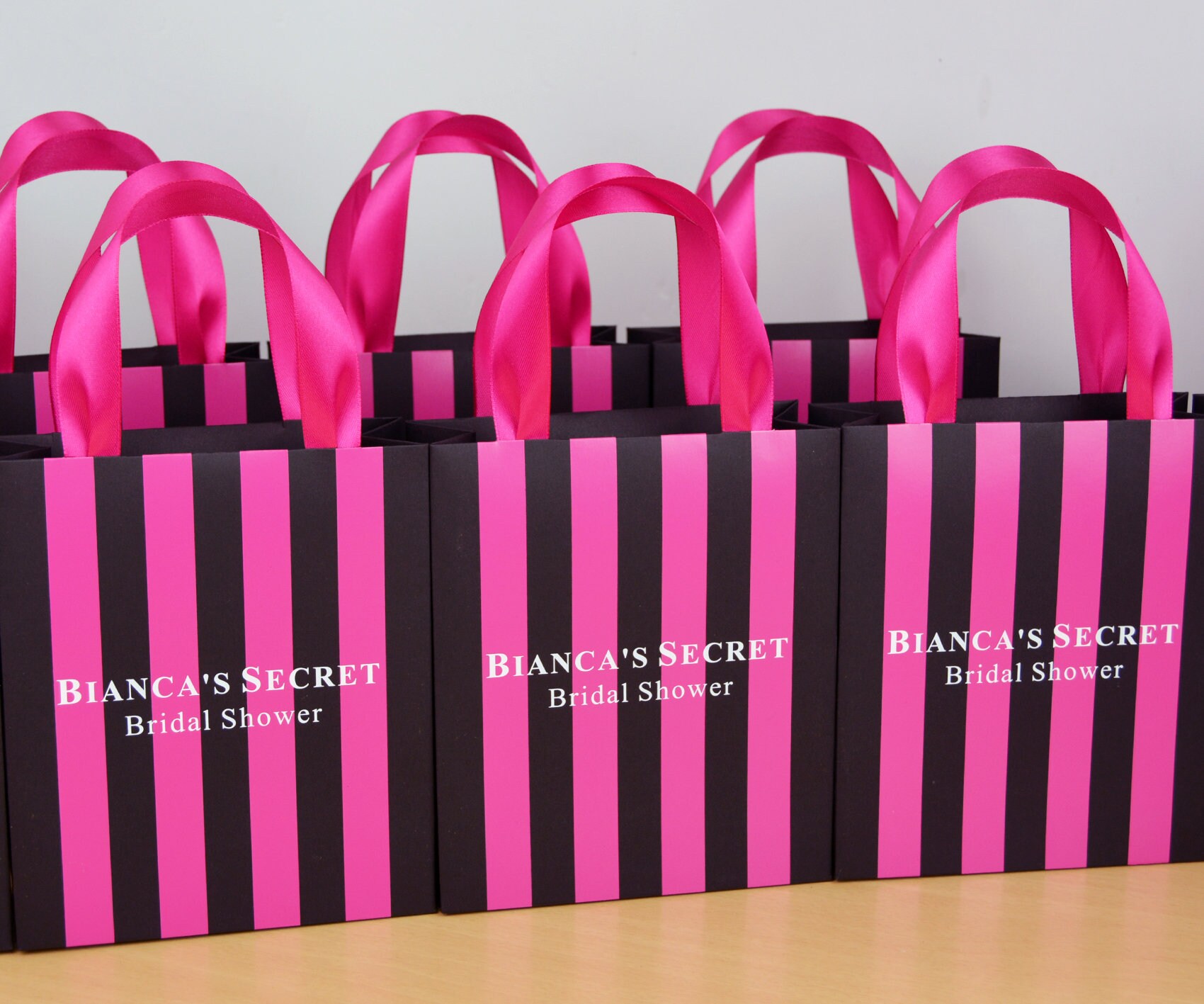 20 Bridal Shower Gift Bags With Satin Ribbon Handles and Your Etsy