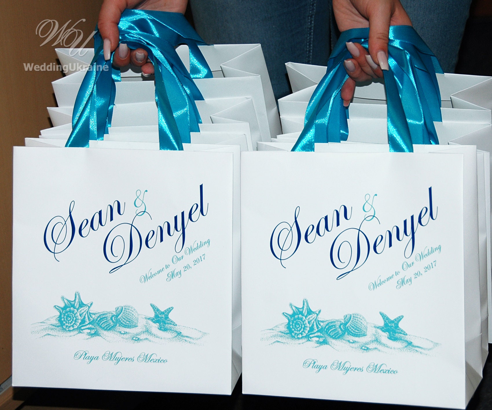 30 Beach Wedding Welcome Bags With Your Names Personalized -  Israel