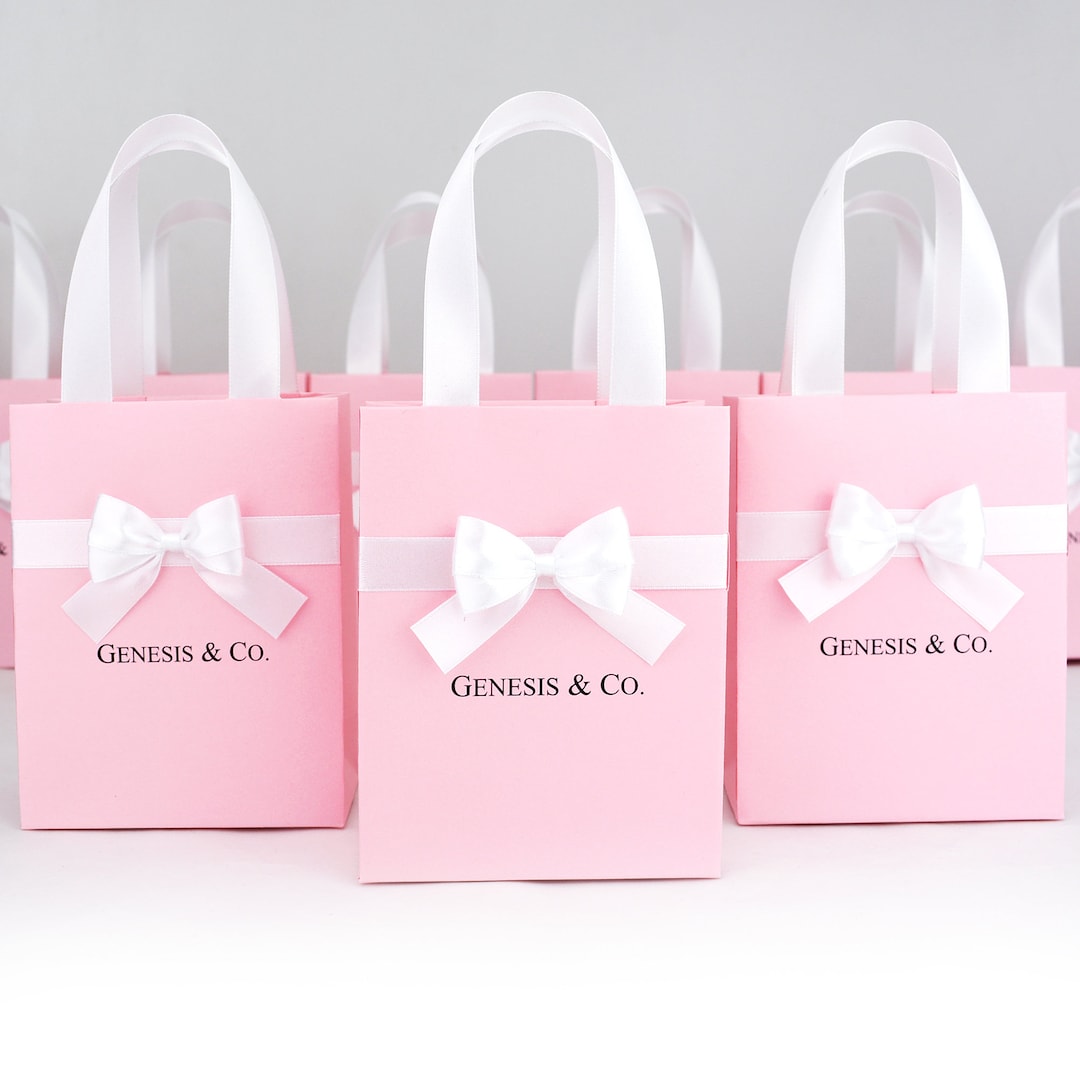 Baby & Co. Gift Bag With Satin Ribbon Handles Bow and Custom - Etsy