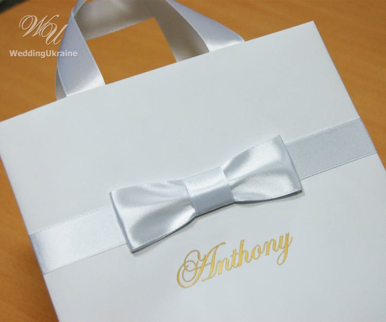 Groomsmen Gift bag with name Wedding Party Favor Bag with Etsy
