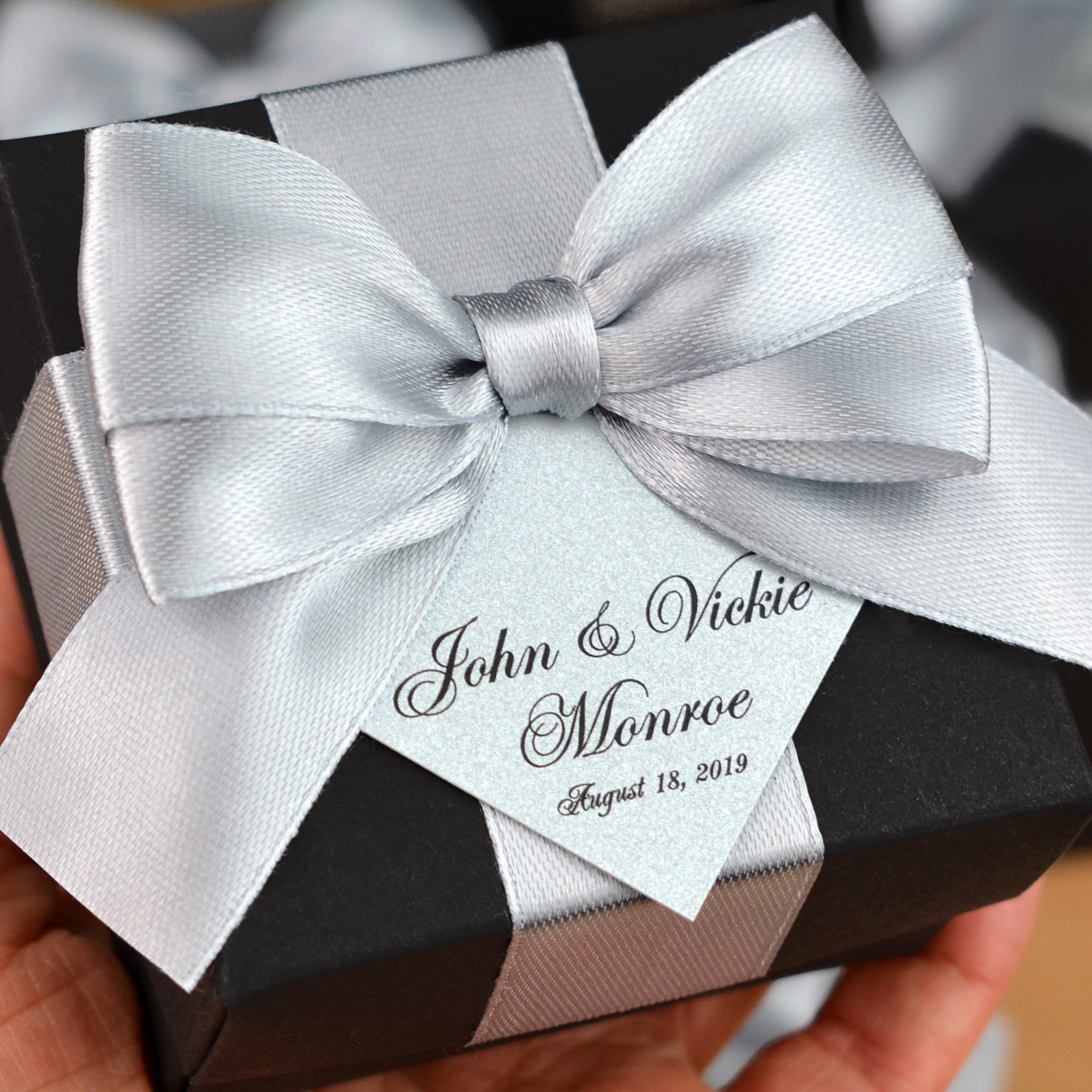 Favour Candy Boxes Anniversary 150 White and Silver Wedding Engagement Party 