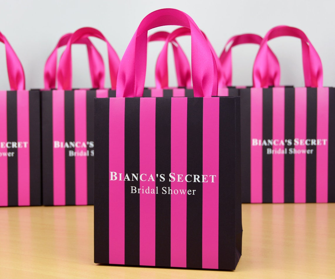 20 Bridal Shower Gift Bags With Satin Ribbon Handles and Your Etsy