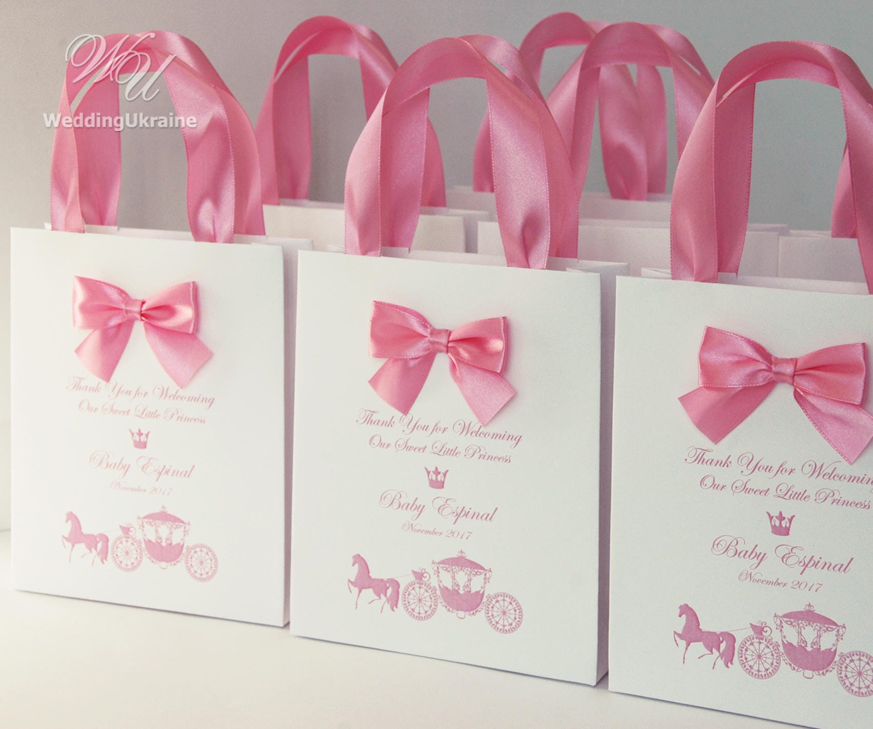 Baby Shower Party Favor Bags Elegant Welcome Bag With Bow and - Etsy