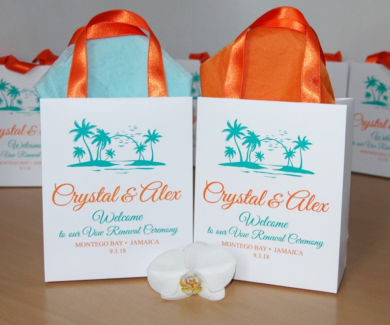 25 Beach Wedding Bags With Your Names Personalized Etsy