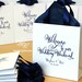 25 Navy Blue Ribbon Handles Wedding Welcome Bags - Custom Personalized ...