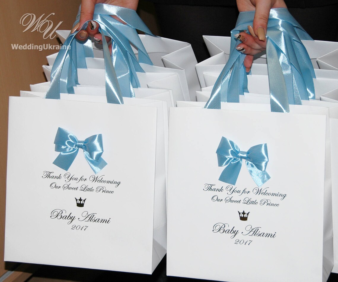 70 Baby Boy Gift Bags for Guests Thank Your for Etsy