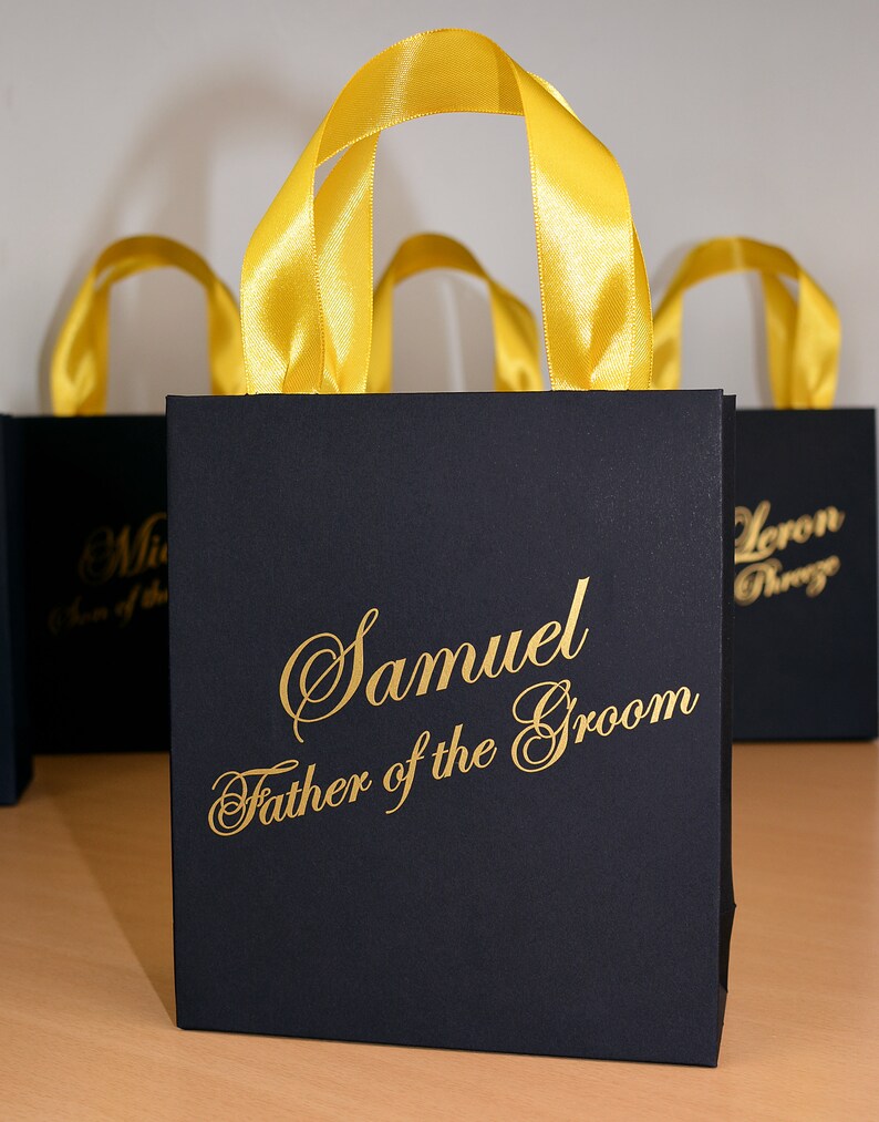 Groomsman Gift Bag With Custom Name Elegant Personalized Etsy