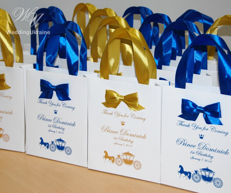 1st Birthday Gift Bags for Favors Personalized Thank Your Bag Etsy