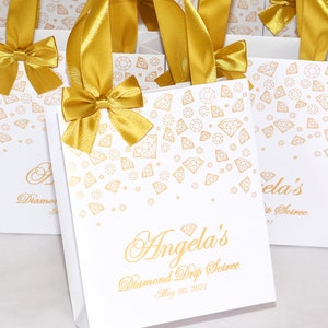 Denim Diamonds & Pearls Elegant PRINTED GIFT TAGS Thank You Card ...