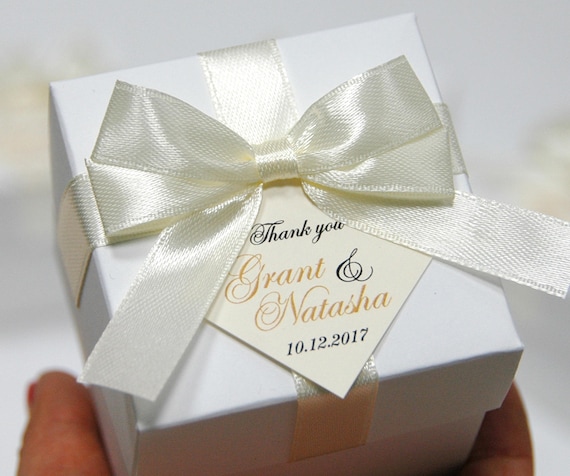 Elegant Wedding Bonbonniere Wedding Favor Boxes With Ivory Etsy