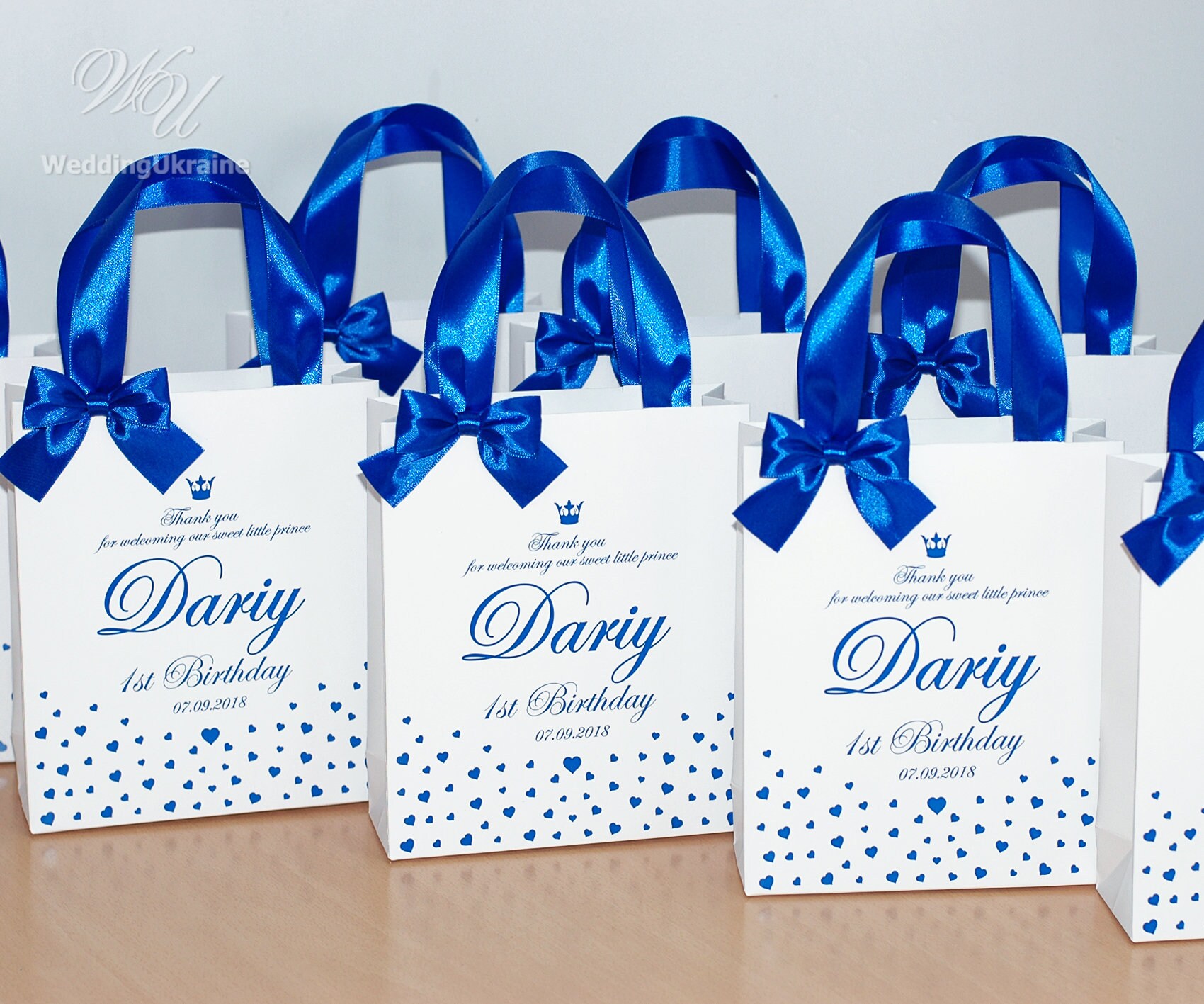 30 First Birthday gift bags for favors. Personalized Thank Etsy