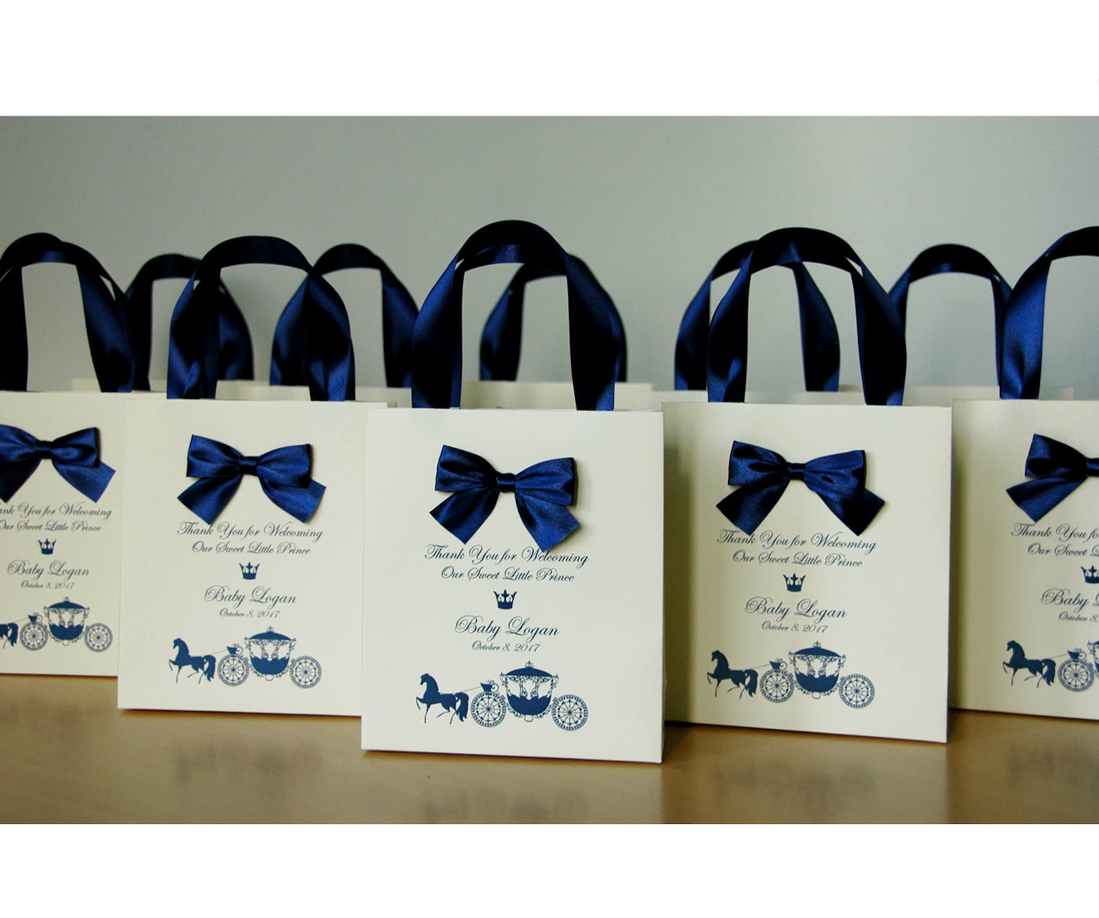 Chic Baby Boy Gift Bags for Guests Thank Your for Etsy