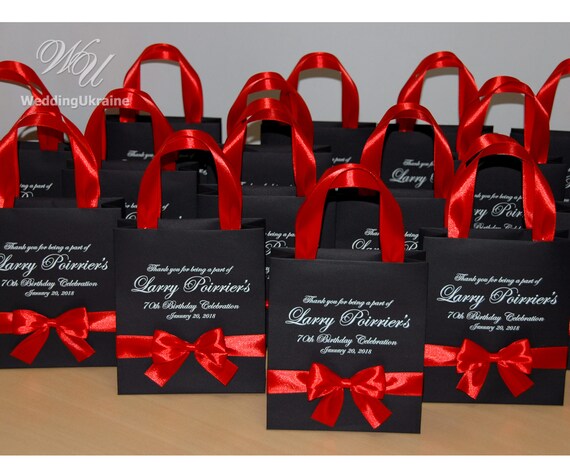 Red and black gift bags best sale