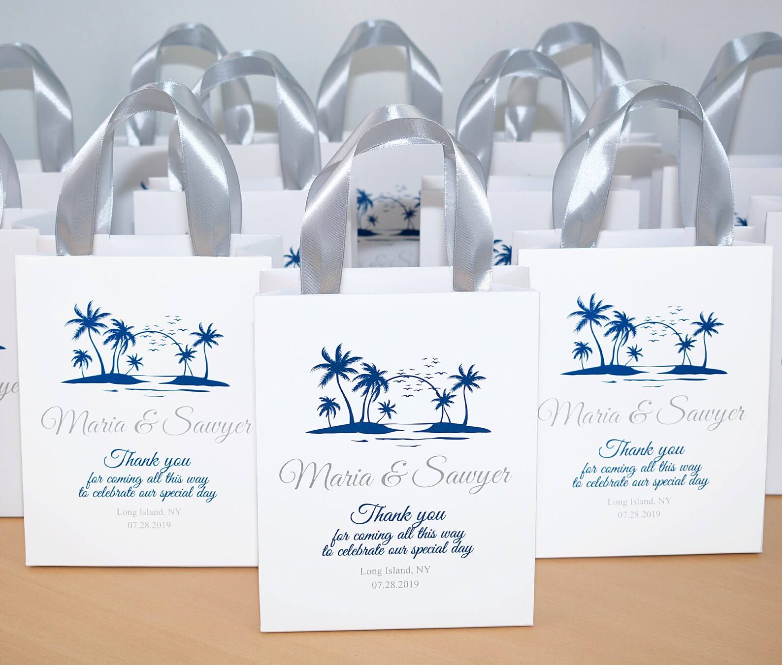 25 Beach Wedding Bags With Your Names Personalized Etsy
