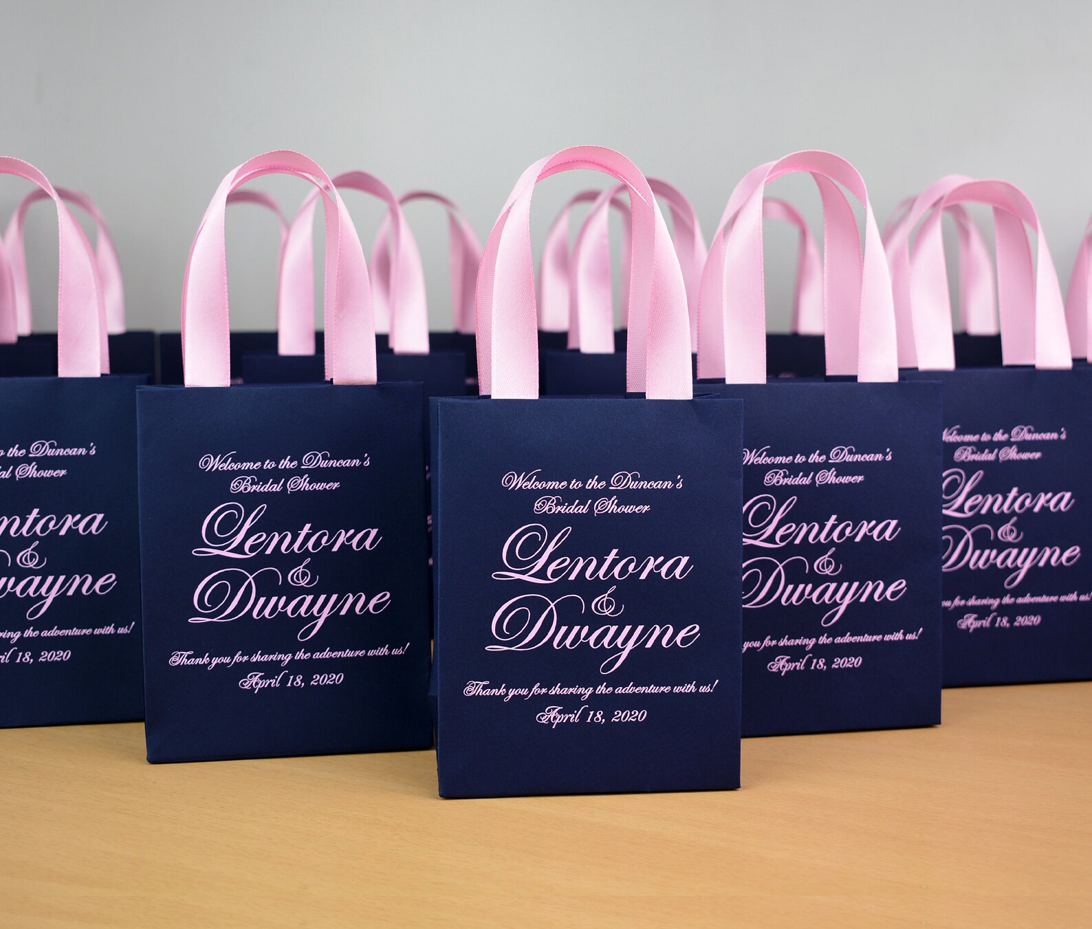 25 Bridal Shower Gift Bags with satin ribbon handles and your Etsy