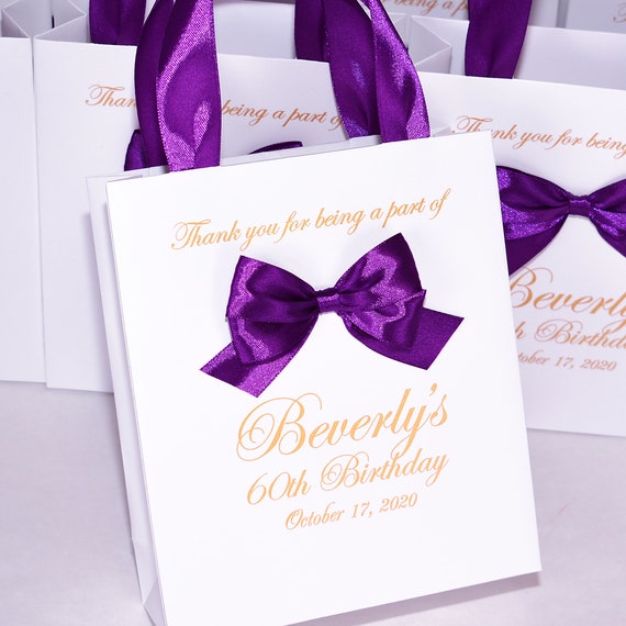  Luxury Gift Bags for Birthday and Wedding Favors Medium Purple  (Pack of 12) : Health & Household