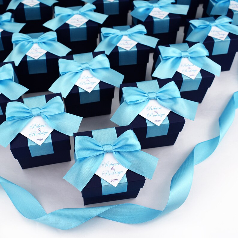navy blue wedding post box