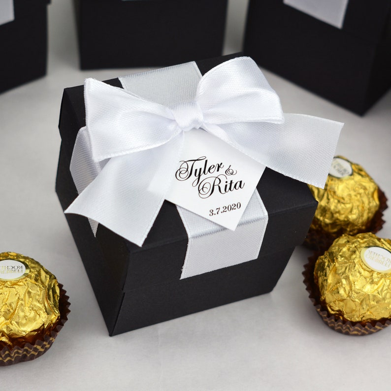 Elegant Wedding favor candy boxes Personalized Wedding Etsy