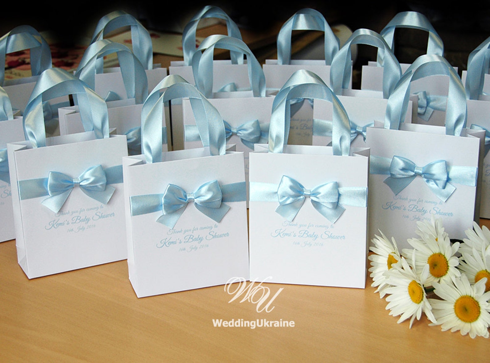 25 Custom Gift Bags for Baby shower party Elegant Paper Bag | Etsy