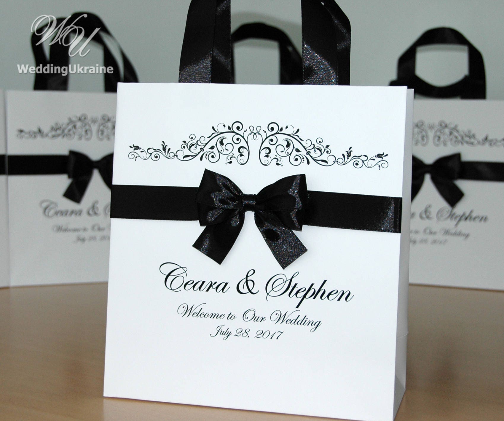 cheap to buy 30 Wedding Bags with satin ribbon
