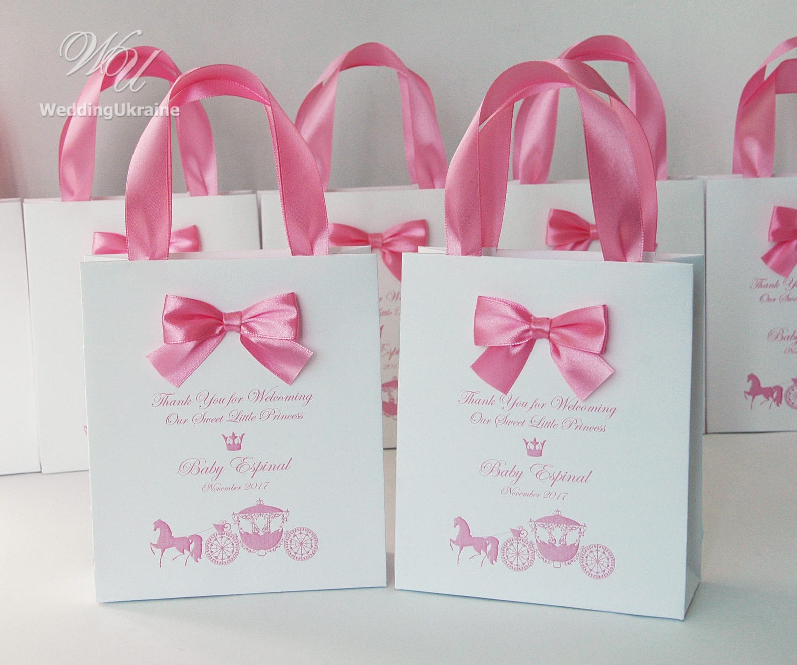 Baby Shower Party Favor Bags Elegant Bag With Bow and Etsy