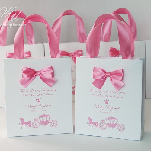Pink Party Favor Bags for Your Baby Shower L Bridal Shower L Etsy