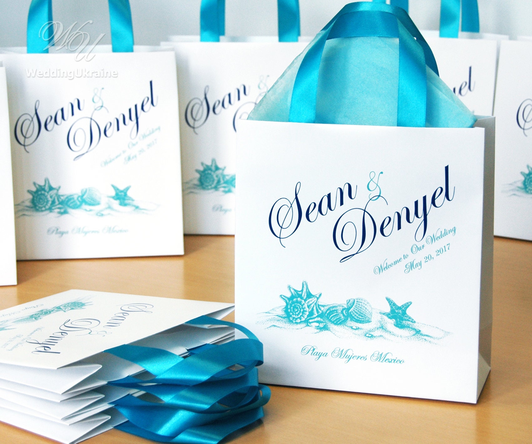 Personalized Destination Wedding Welcome Bags - GB Design House