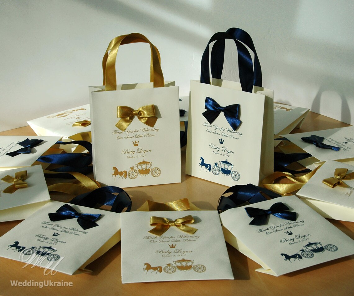 Chic Baby Boy Gift Bags for Guests Thank Your for Etsy