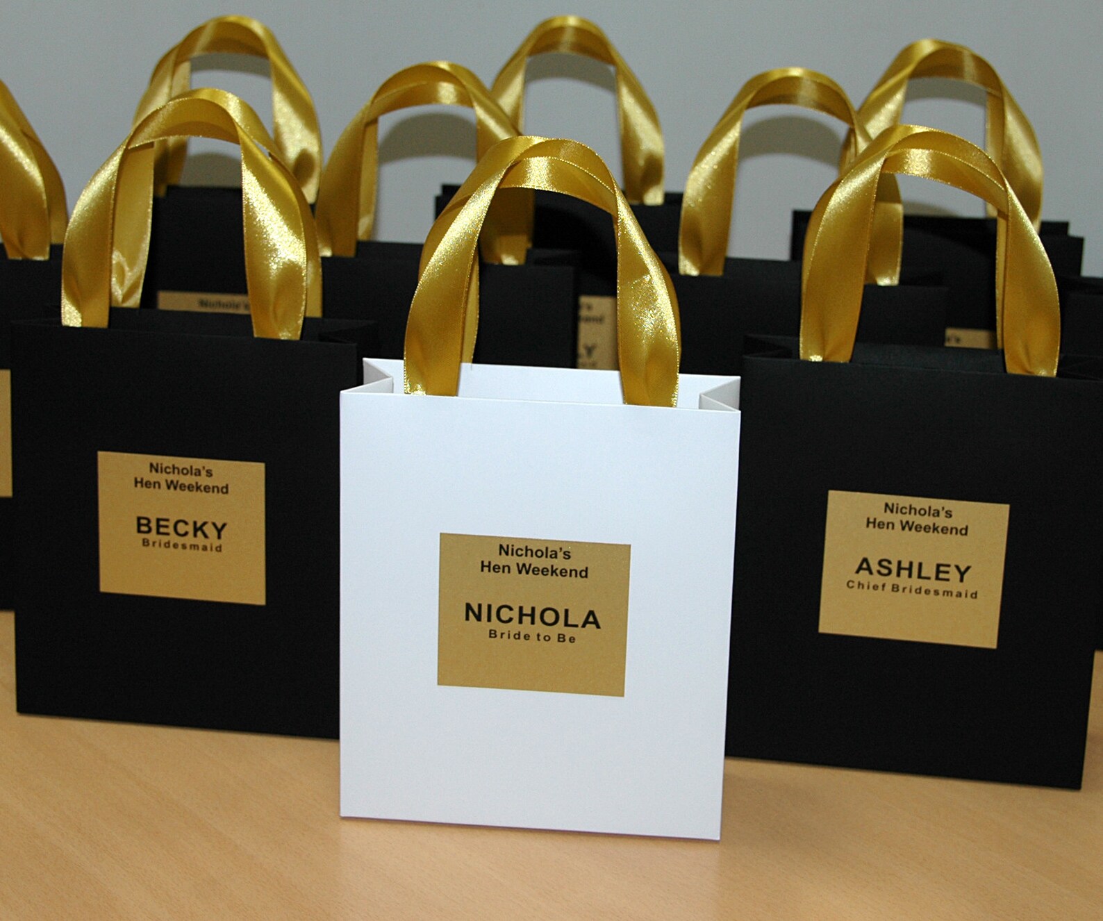 Elegant Gift Bags for Bridesmaids With Custom Name Etsy