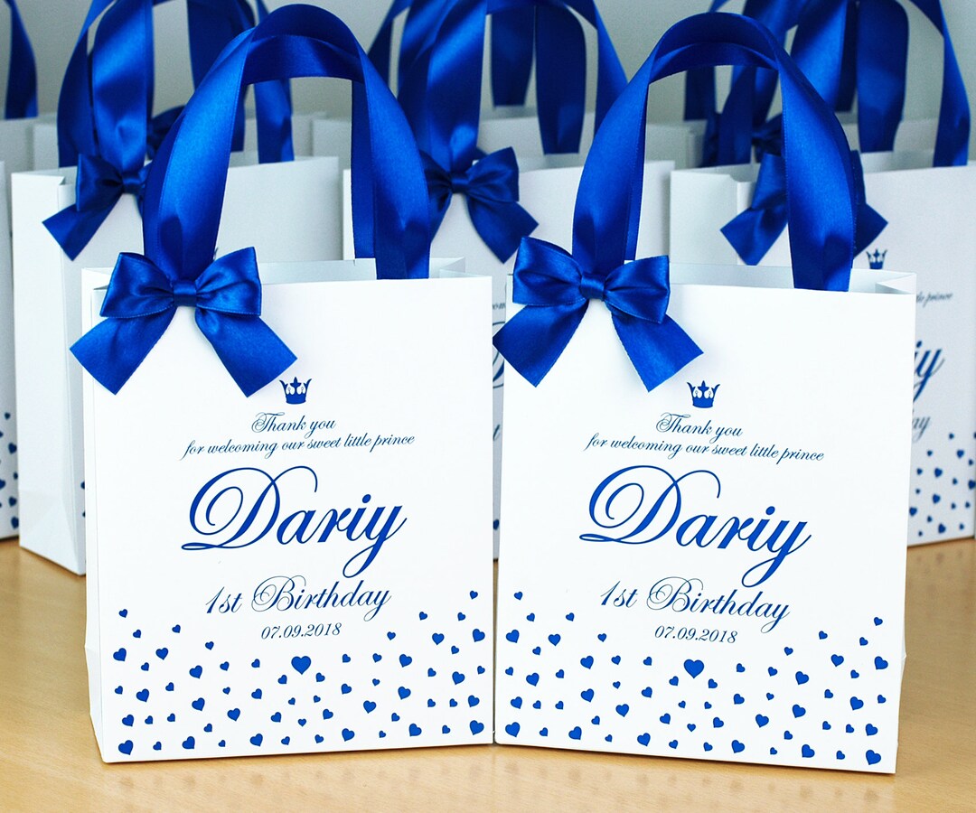 30 First Birthday Gift Bags for Favors. Personalized Thank Your Bag