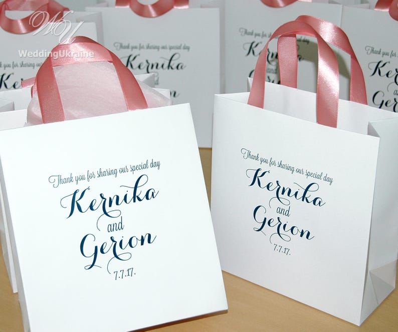 20 Thank You Bags for Wedding Favors for Guests Personalized Etsy