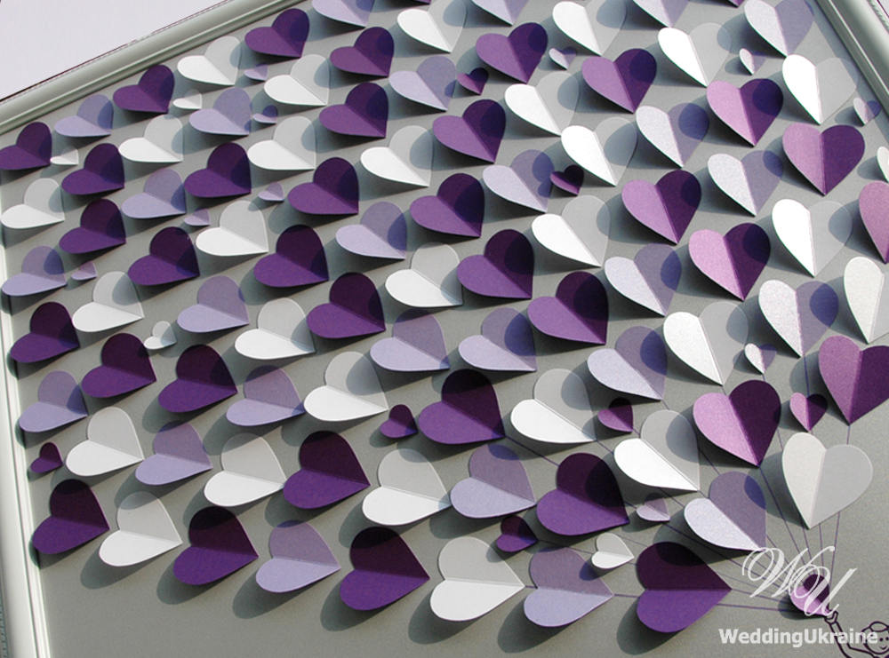 Wedding Guest Book Ideas Silver and Purple Weddings Tree Etsy