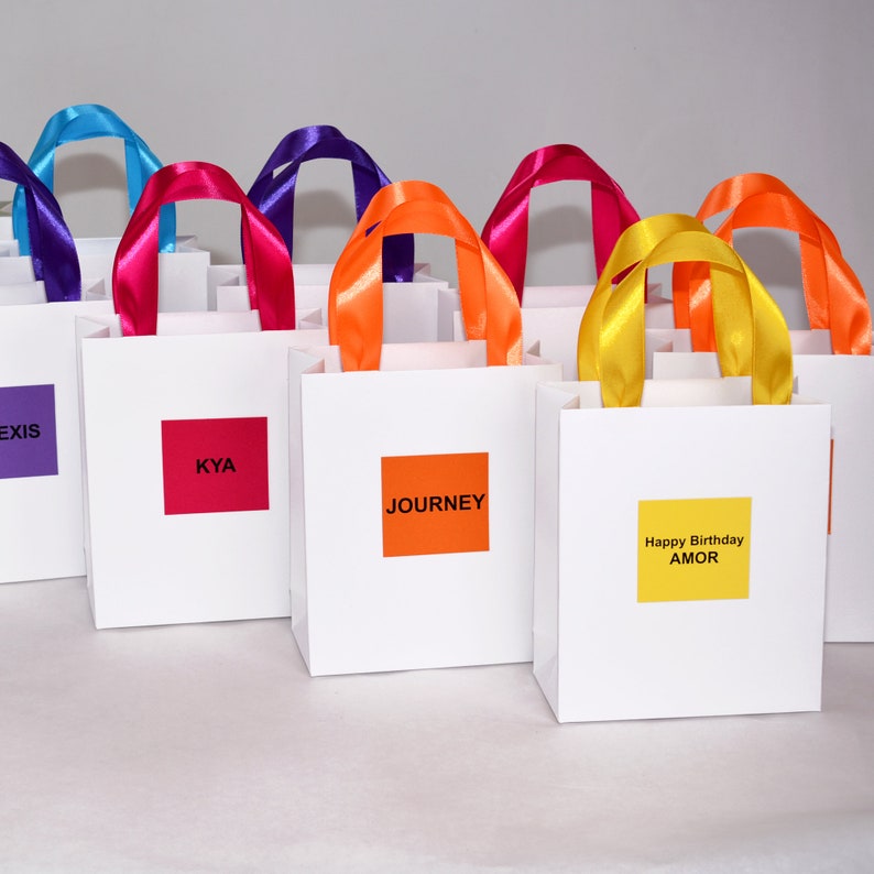 Elegant Gift Bags for Bridesmaids With Custom Name Etsy