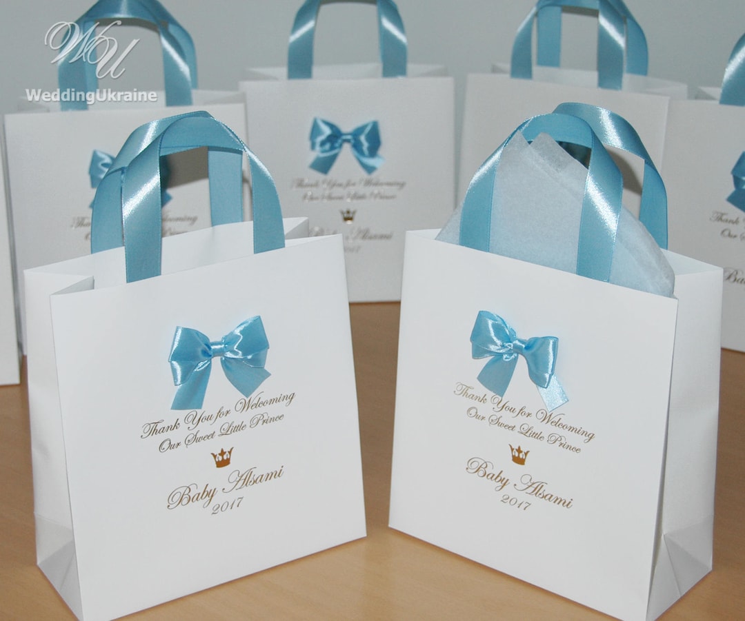 70 Baby Boy Gift Bags for Guests Thank Your for Our Sweet