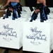 25 Navy Blue Ribbon Handles Wedding Welcome Bags - Custom Personalized ...