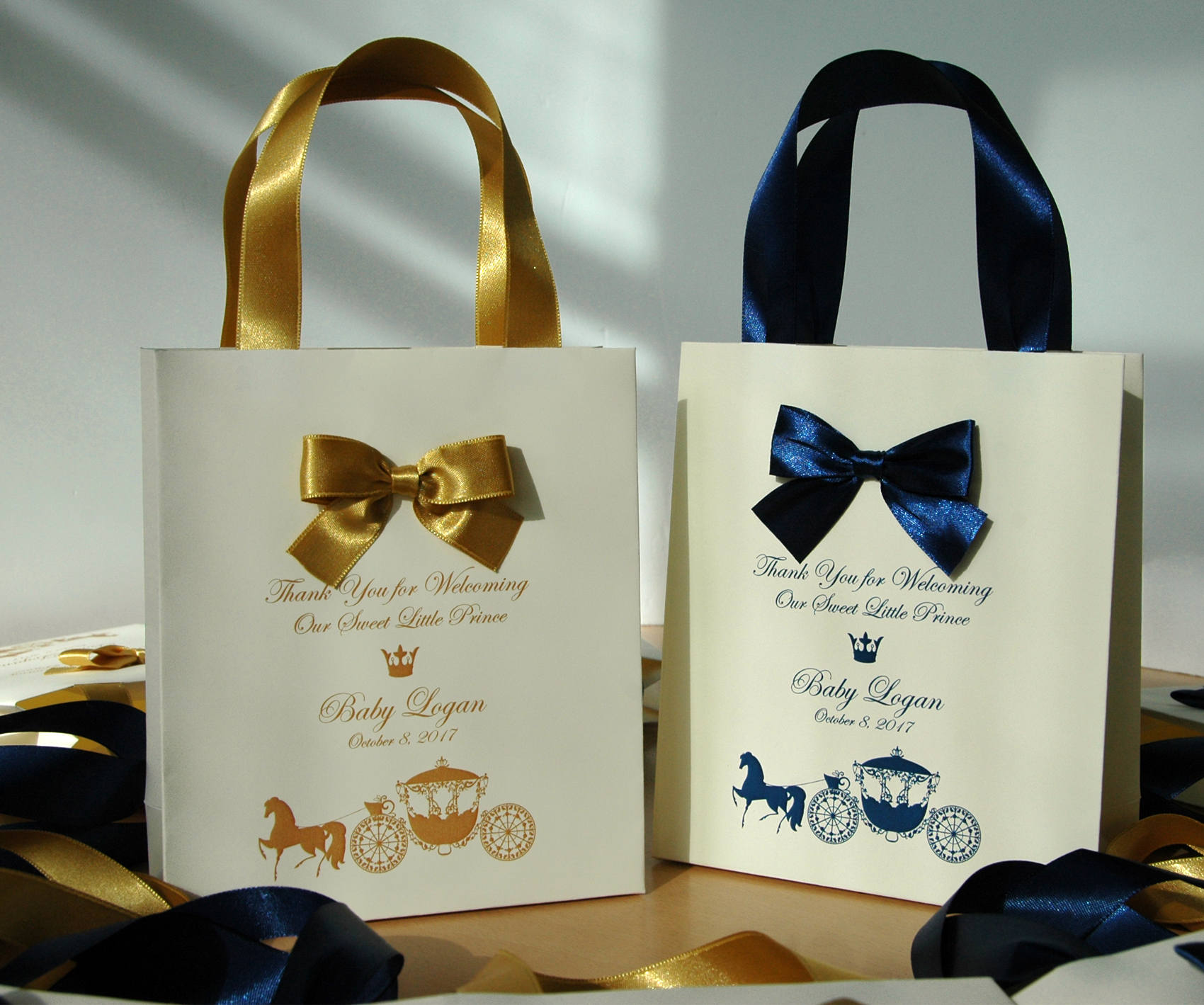 Chic Baby boy gift bags for guests Thank your for Etsy