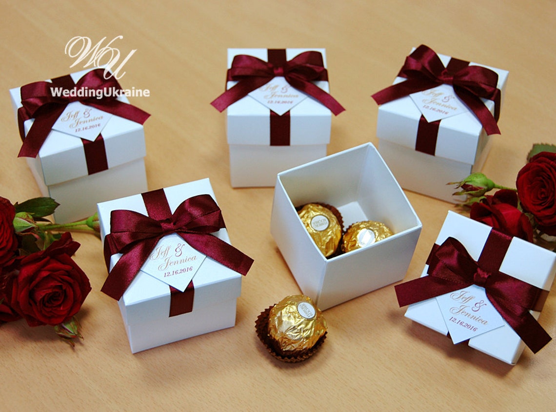 Elegant Wedding Bonbonniere Wedding Favor Boxes With Ivory Etsy — free download