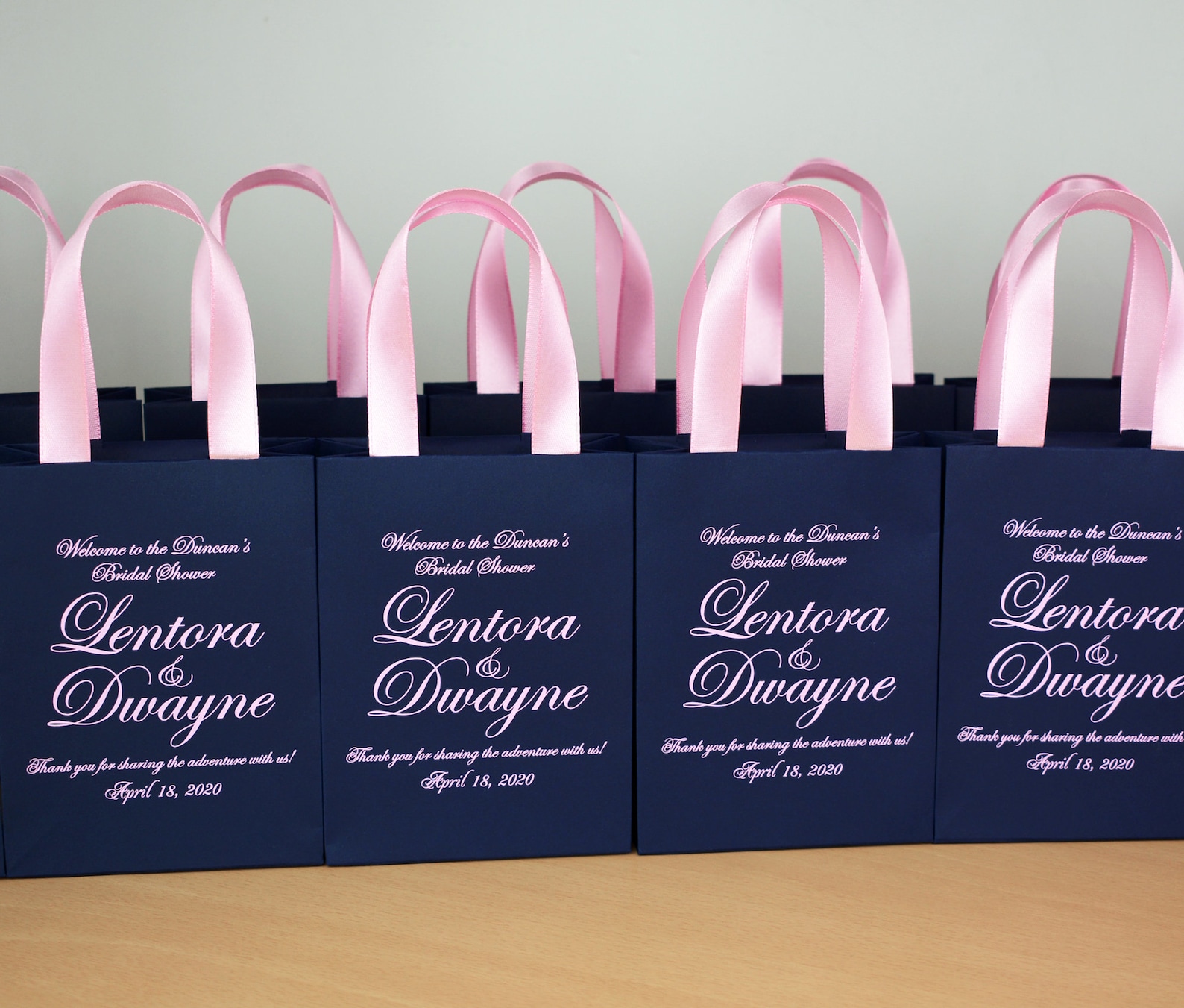 25 Bridal Shower Gift Bags with satin ribbon handles and your Etsy