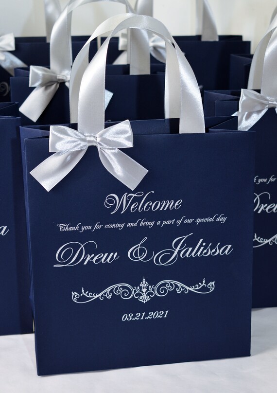 25 Navy Blue Wedding Welcome Bags for Wedding Favor for 