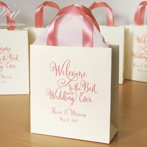 30 gift paper bags - Welcome to the Best Wedding Ever - Personalized Wedding welcome bags for your wedding gifts & favors for guests