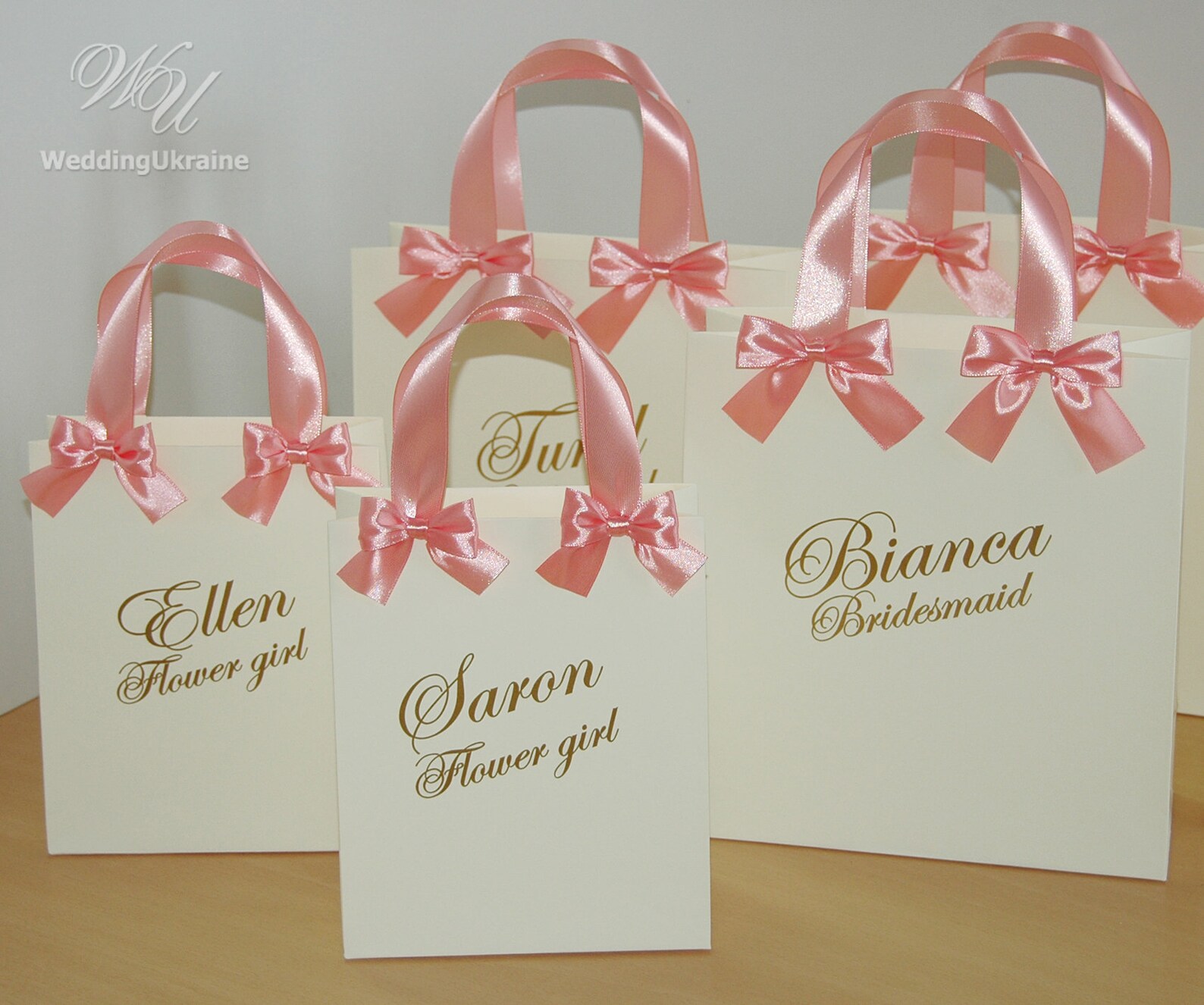 Ivory Gift bags for your Bridesmaids Maid of honor flower Etsy