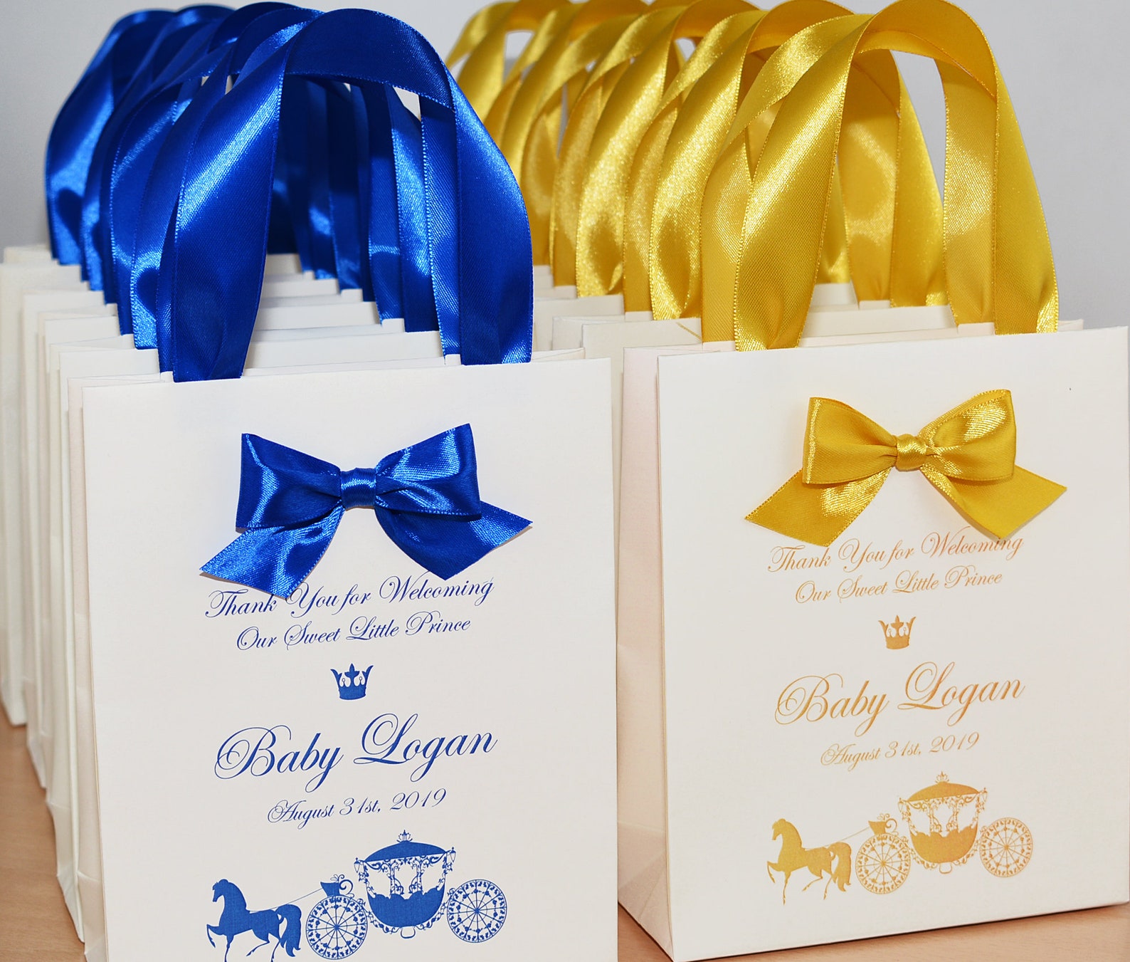 Chic Baby Boy Gift Bags for Guests Thank Your for Etsy